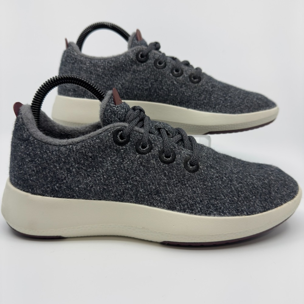Allbirds Wool Runner Mizzles Womens 8 Gray Grey Off White‎ Running Shoes Lace Up